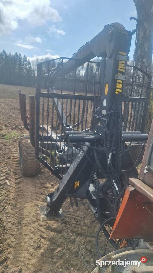 Przyczepa lesna zrywkowa Palms 525 8 ton 2x25 m nieuszkodzony Orneta