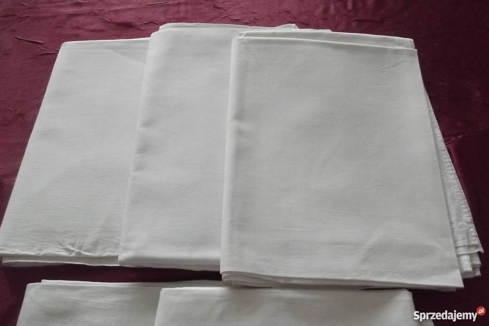 Prześcieradłoa płótno białe 7 sztuka Piekary Śląskie