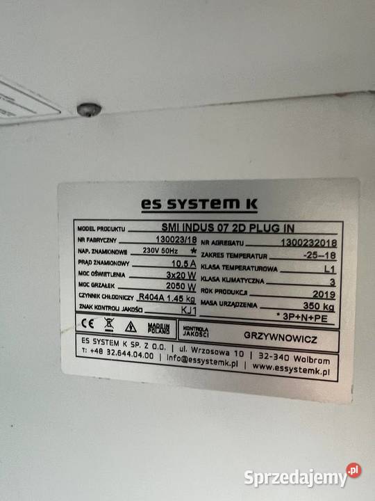 Witryna mroźnicza ES SYSTEM INDUS 07 2D Ursynów