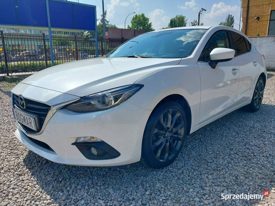 Mazda 3 SALON pierwszy wł BIAŁA PERŁA Ksenony isofix mazowieckie