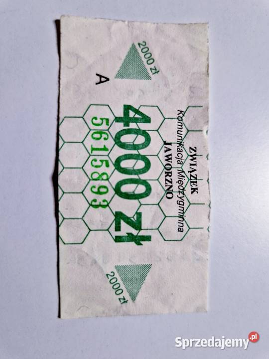 Stary bilet komunikacji miejskiej Bilety śląskie Dąbrowa Górnicza