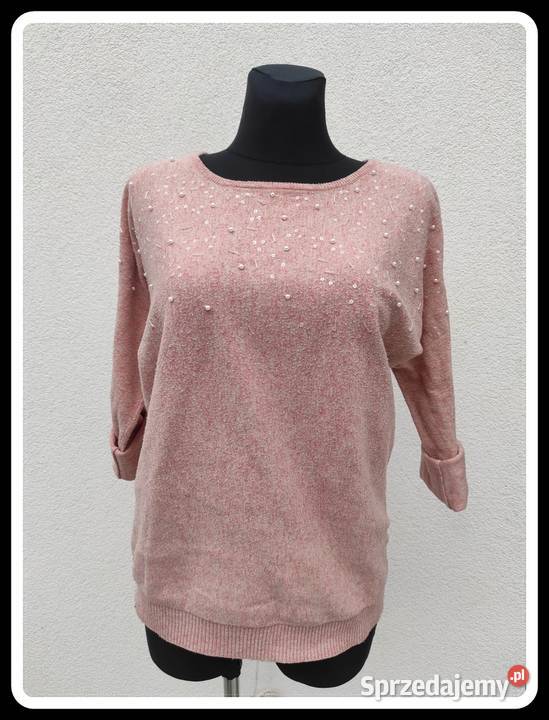 Pastelowy sweter z ozdobami George 40 L Płock