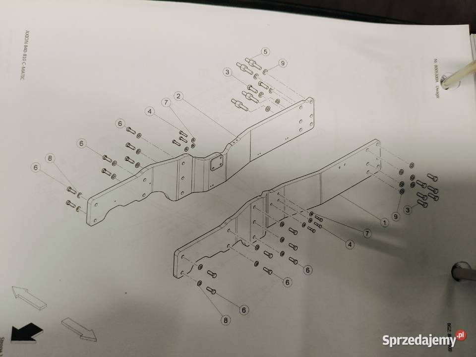 Claas Axion 840 CMatic 2013r A09 240 Podłużnice Stalewo