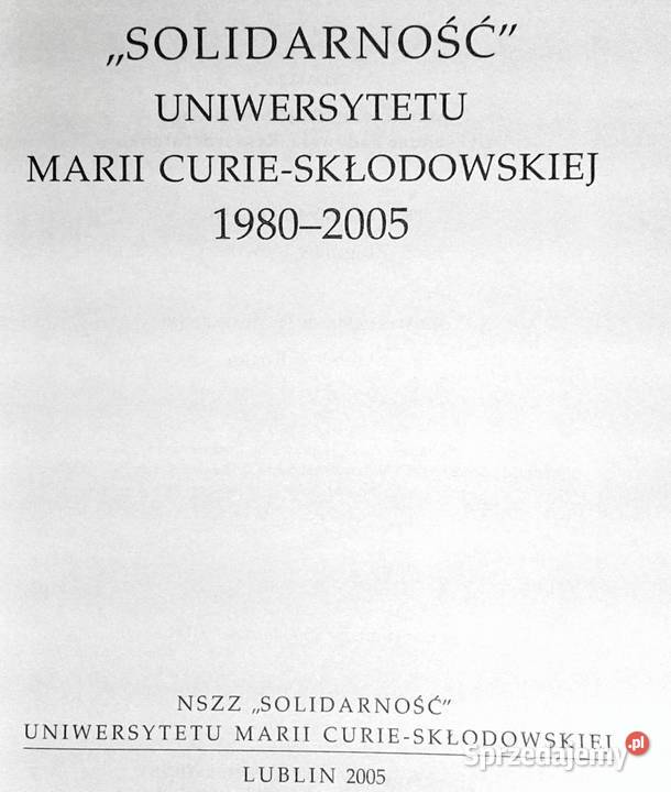 Solidarność UMCS 19802005 MJędrych J Kaczor Pozostałe Chełm