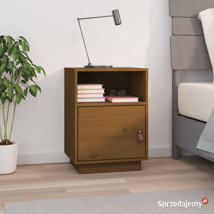 Szafka nocna miodowy brąz 40x34x55 lite drewno Warszawa