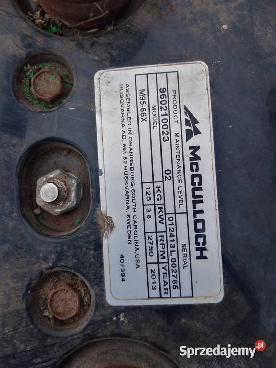 Sprzedam traktorek kosiarka mcculloch bez Lubiewo