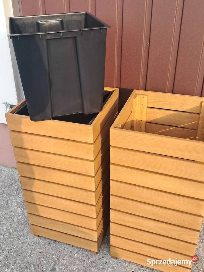 Drewniana donica tarasowa z wkładem świętokrzyskie Rytwiany