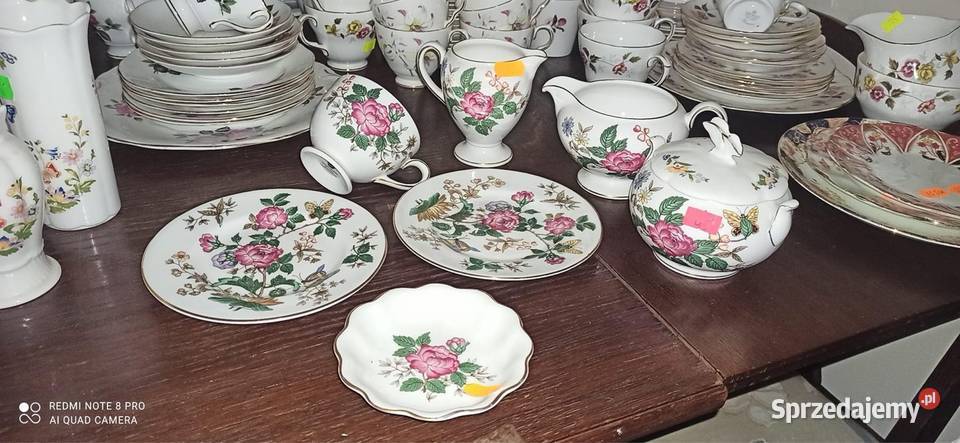 Filiżanka z talerzykiem Wedgwood z motylkami pomorskie