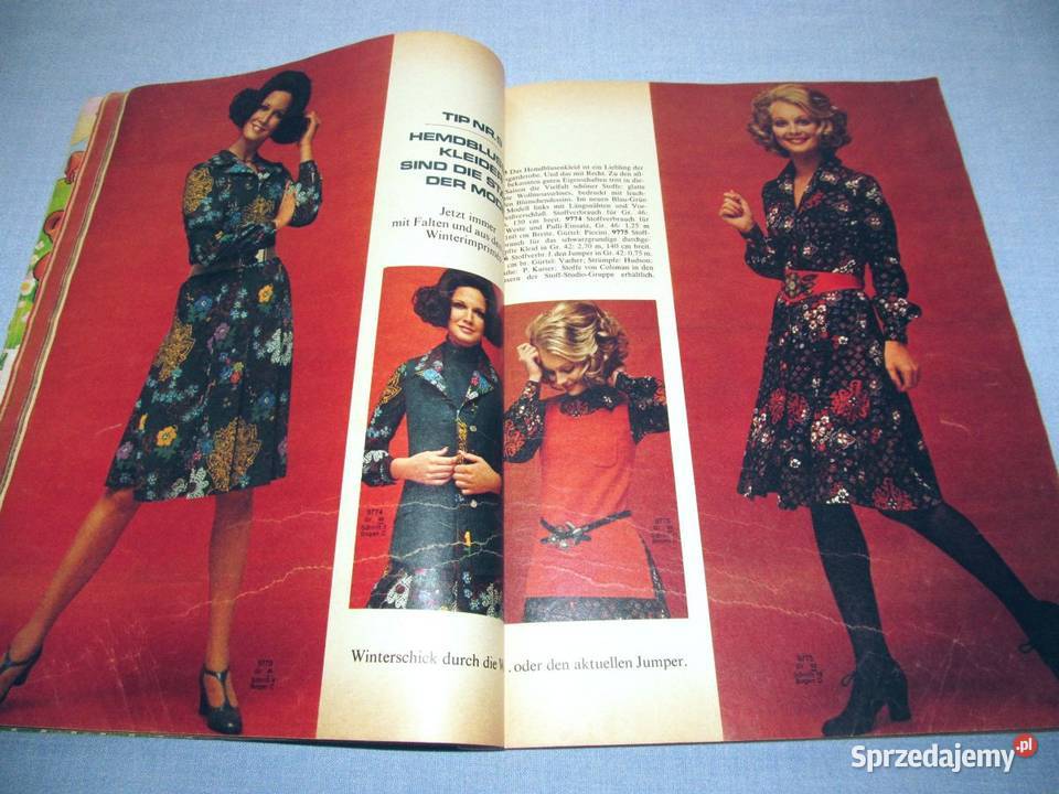 Burda Moden 91971 magazyn mody wykroje Vintage Skępe