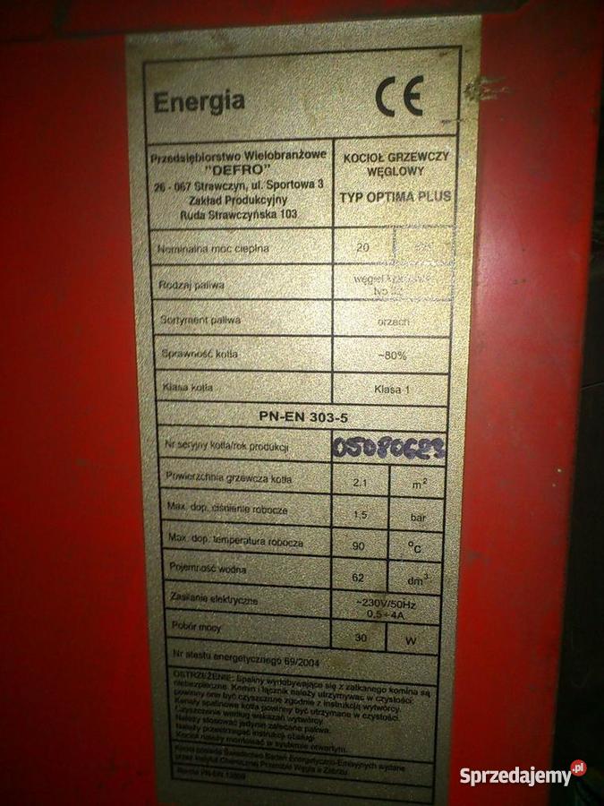 Piec Kocioł Grzewczy CO DEFRO OPTIMA 20kW łódzkie