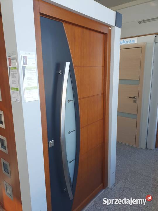 DRZWI ZEWNĘTRZNE 80mm drewniane nowoczesne