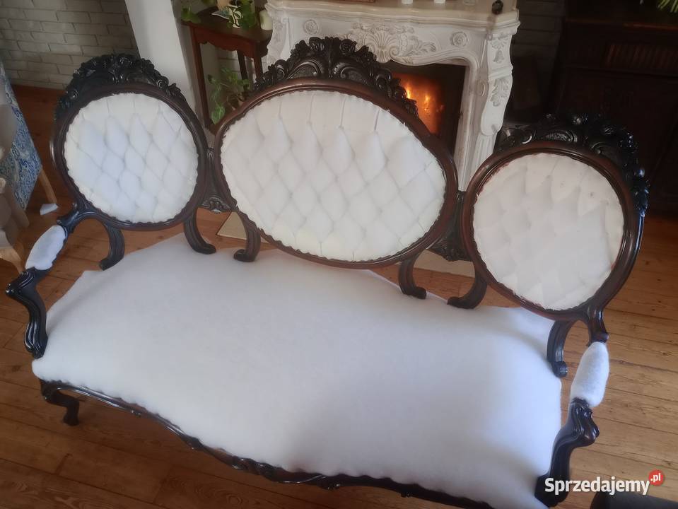 Zabytkowa sofa renowacji tapicerka na zamówienie Lusówko sprzedam