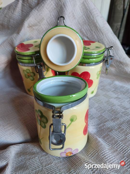 Ceramiczne pojemniki kuchenne z zapięciem