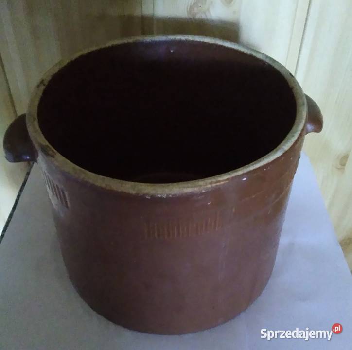 Stary Kamionkowy garnek do kiszenia 4 l Antyki Świdnica