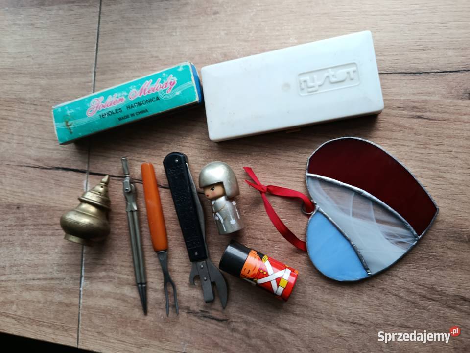 Zestaw 5 gadżety różności z PRL otwieracz Choszczno