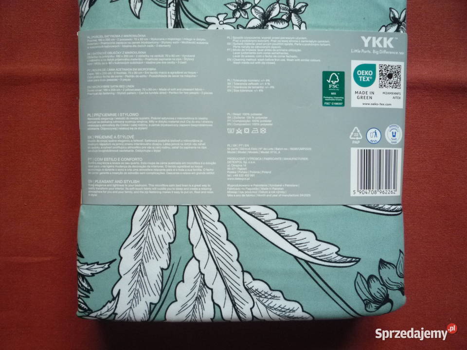 Smukee nowa zielona pościel satynowa mikrowłókno Szczecin