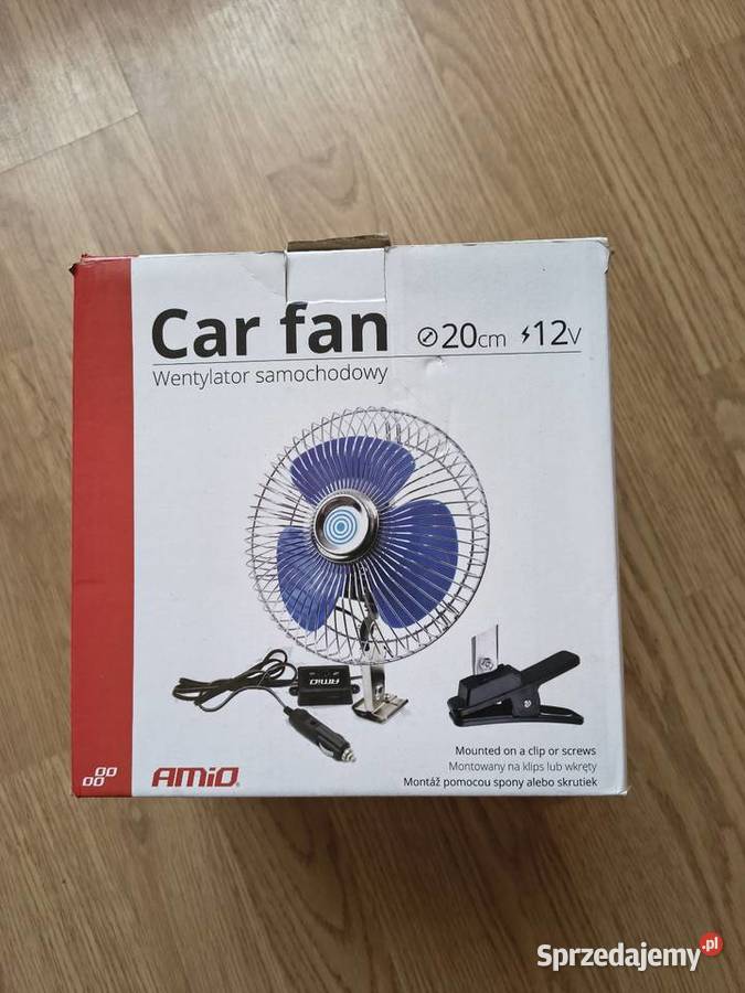 Wentylator samochodowy 12V 20 AMIO mazowieckie Ostrów Mazowiecka