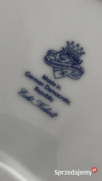 Ilmenau Echt Kobalt wzór cebulowy półmisek Porcelana i szkło