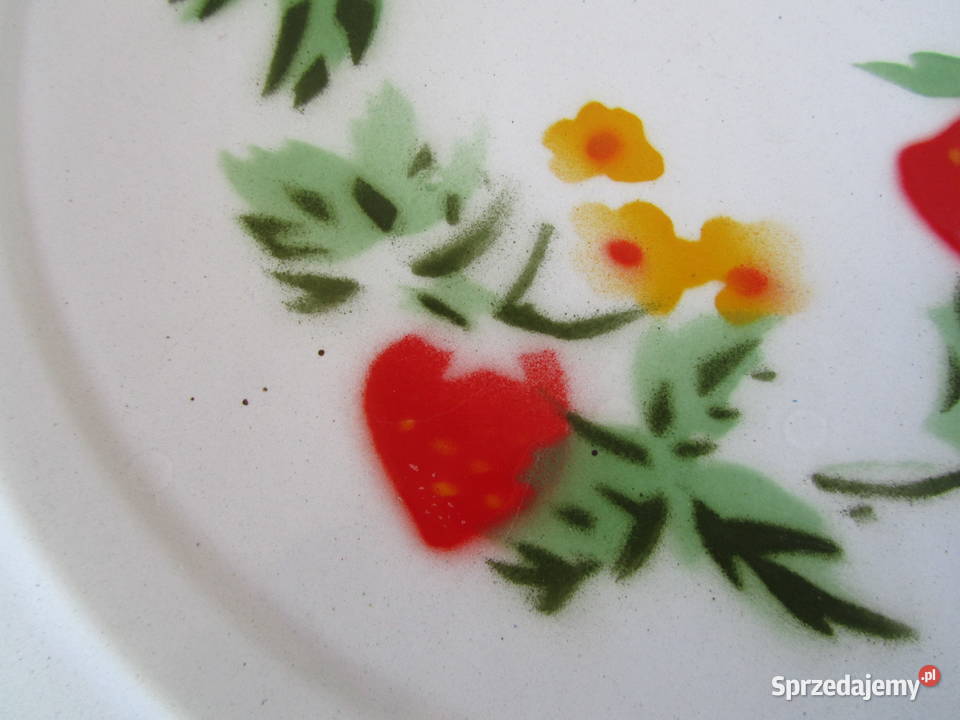 Taca metalowa emaliowana okrągła średnica 35 AGD Olecko