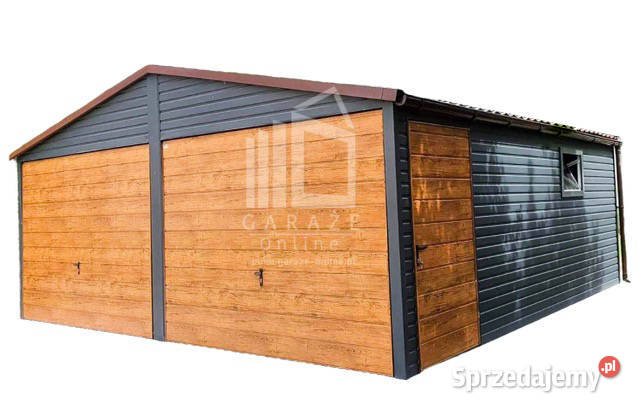 GARAŻ BLASZANY 6m x 55m dwuspad 2x Brama drzwi Łódź sprzedam