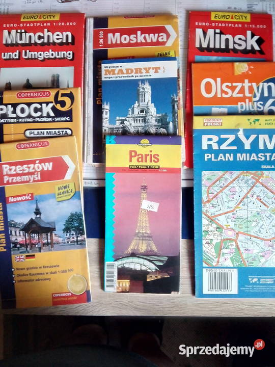 Plany miast mapy różne mazowieckie Wyszków sprzedam