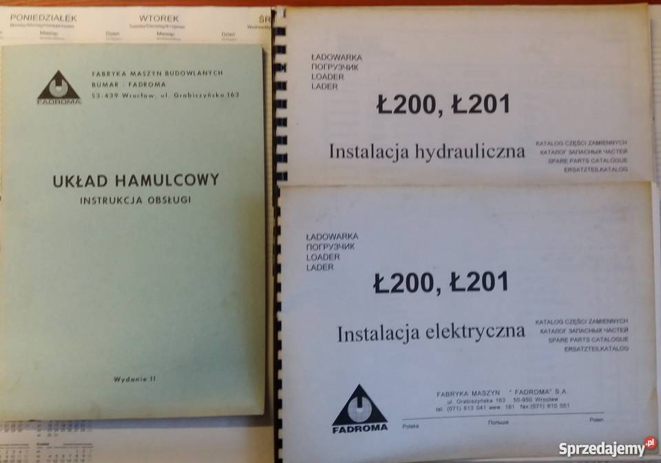 Katalog części FADROMA Ł200