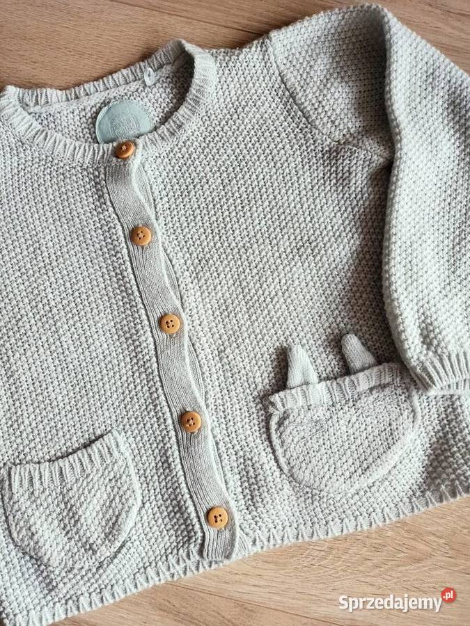 Sweter dziewczęcy turkusowy rozpinany z dziewczynka Płock sprzedam