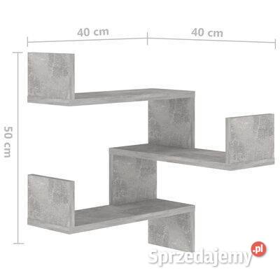 vidaXL Półki ścienne narożne 2 szarość betonu mazowieckie Warszawa
