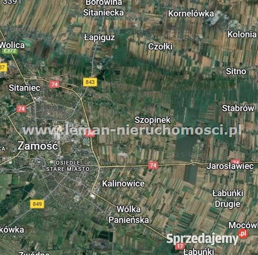 sprzedaży gruntu 16952m2 Szopinek szambo lubelskie