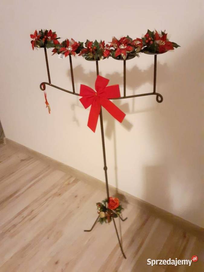 świecznik metalowy świateczny Gdańsk