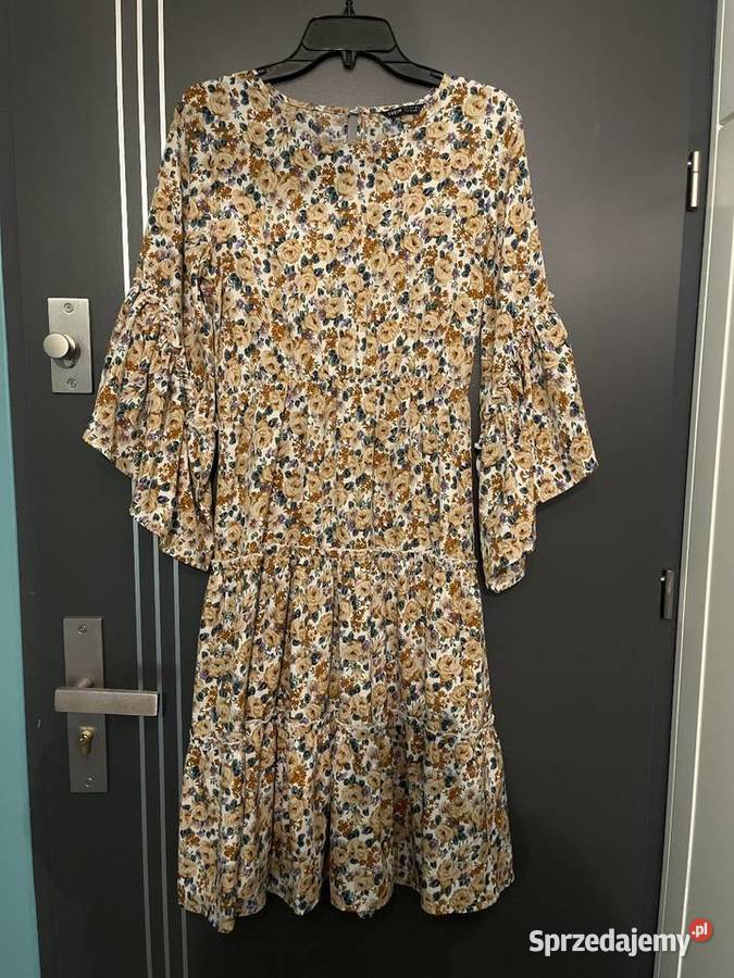 Shein sukienka modny wzór kwiaty kwiecista hit Choszczno