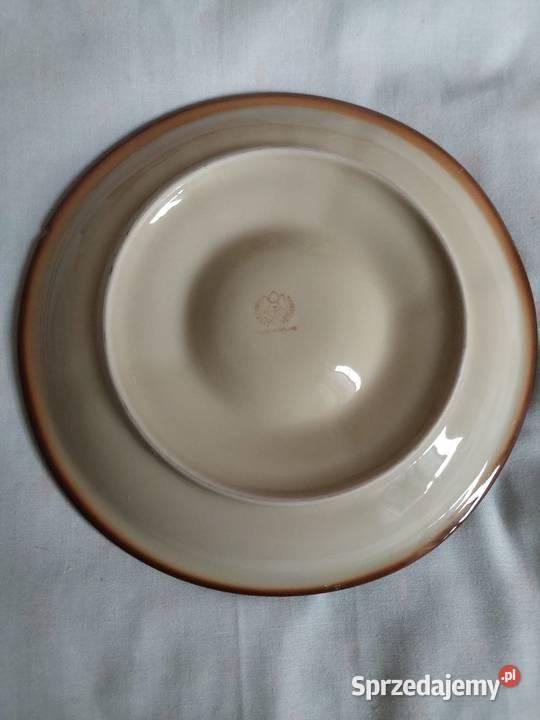 Talerz porcelanowy dzielony brązowy Warszawa