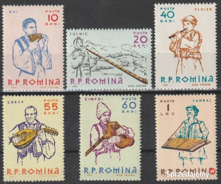 RUMUNIA MUZYKA LUDOWA INTRUMENTY 1961 CZYSTE łódzkie