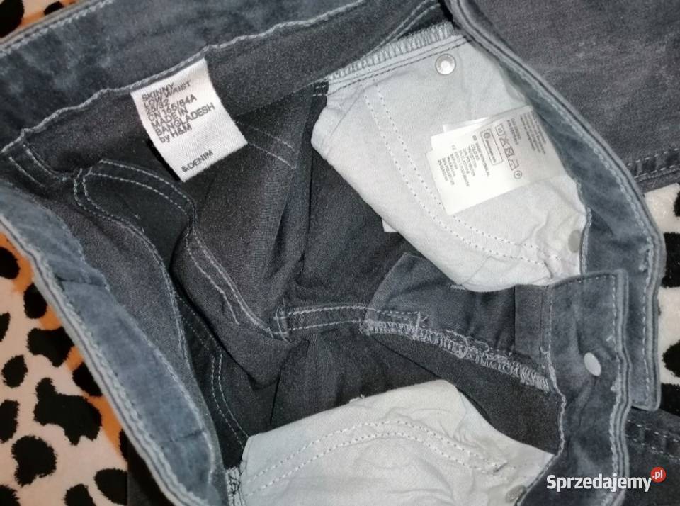 Nowe HM szare Spodnie Dżinsy Rurki Skinny Jeans