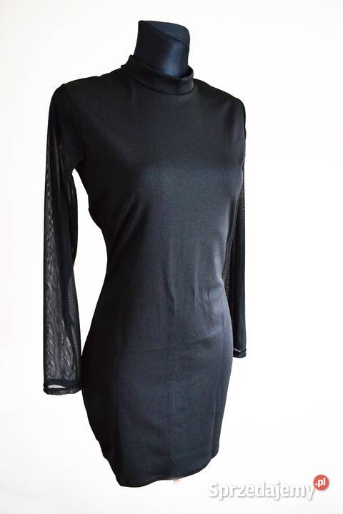 Elegancka czarna sukienka L XL prześwitujące Toruń sprzedam