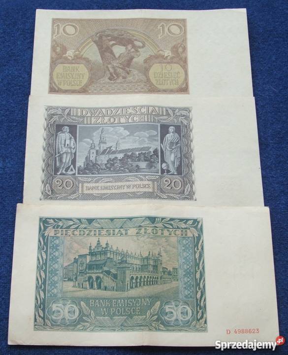 POLSKA PRZEDWOJENNE Kolekcjon Banknoty Zestaw 3 Katowice
