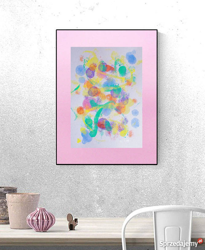 nowoczesna grafika w pastelowych kolorach Bydgoszcz sprzedam