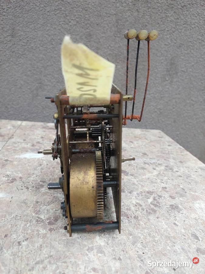 M120 Mechanizm starego zegara ściennego Metron Tczew