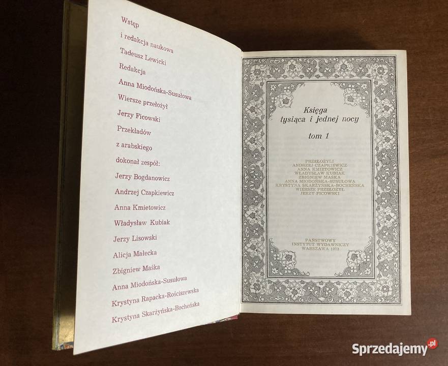 basnie tysiąca jednej nocy książka komplet Pozostałe podkarpackie Rzeszów