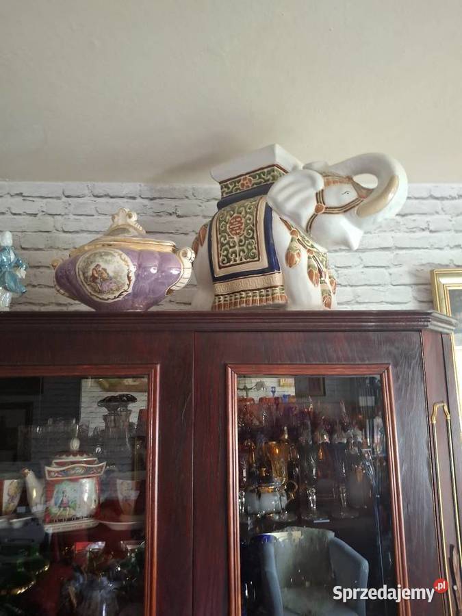 Słoń porcelana Chińska kwietnik Warszawa