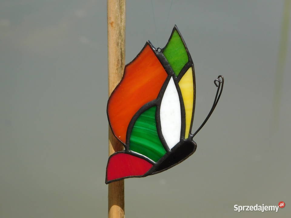 Rękodzieło witraże motylki witrażowe zestaw Bugaj