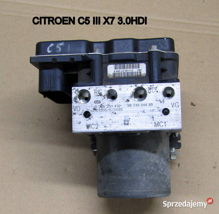 POMPA ABSESP CITROEN C5 III X7 30HDI 9674804480 Układ ABS i ESP łódzkie Mysłaków sprzedam