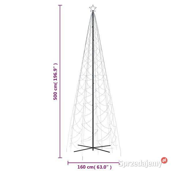 vidaXL Choinka stożkowa 1400 niebieskich diod Warszawa