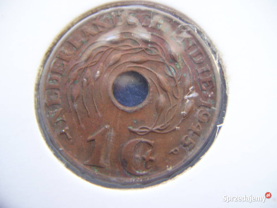 Stare monety 1 cent 1945 Indie Holenderskie Lesko