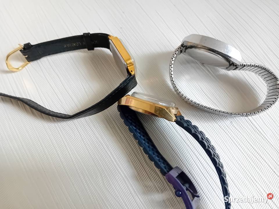 Trzy stare zegarki Rakieta Zaria i Mister Anker Giżycko