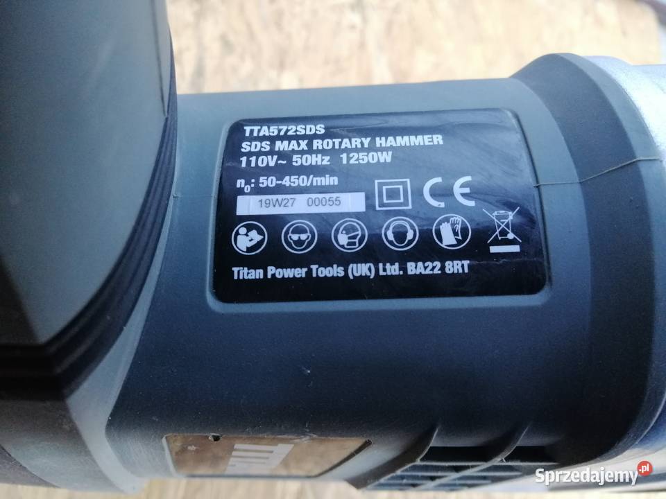 MŁOTOWIERTARKA TITAN TTB572SDS SDS 110V Wyrzeka sprzedam