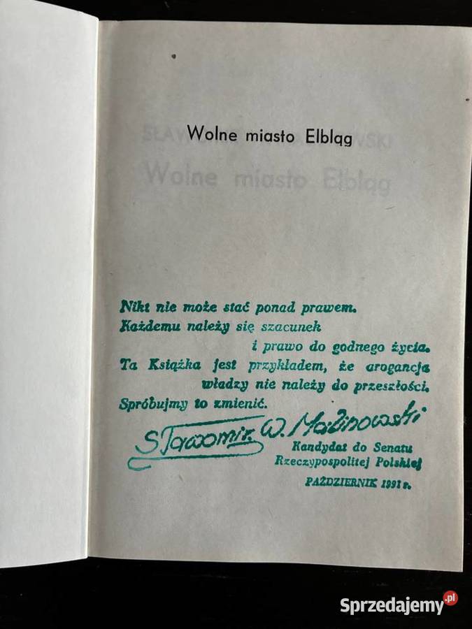 Sławomir W Malinowski Wolne miasto Elbląg z warmińsko-mazurskie