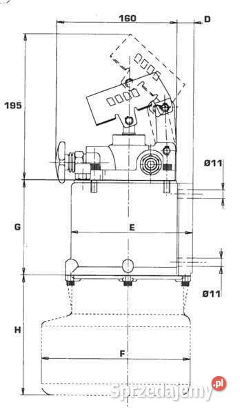Hydrauliczna stopa podporowa z pompą ręczną 57 t Kamionna