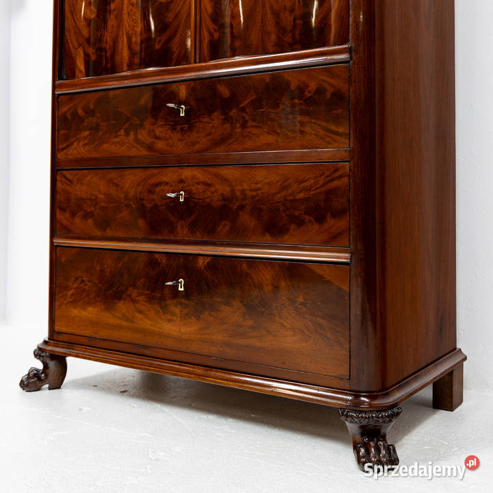Wysoka komoda i barek szyfoniera stara antyk wielkopolskie Swarzędz