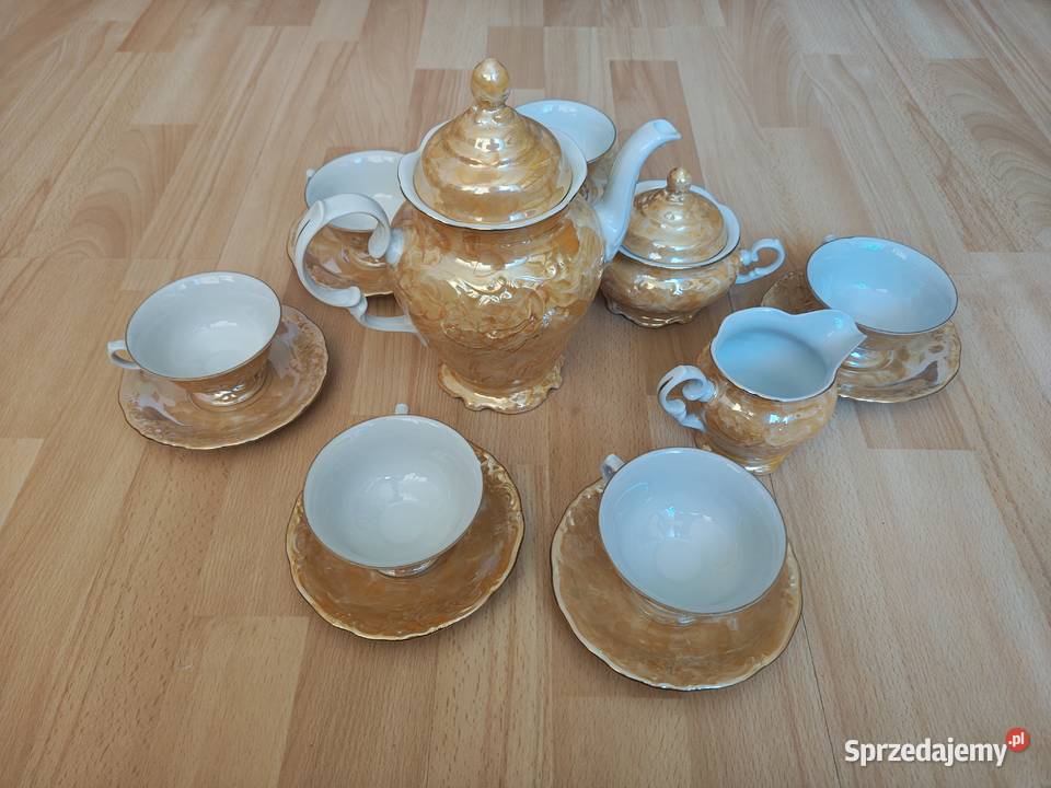 Komplet kawowy 6 osobowy wałbrzych stan Antyki, Sztuka, Kolekcje Wałcz